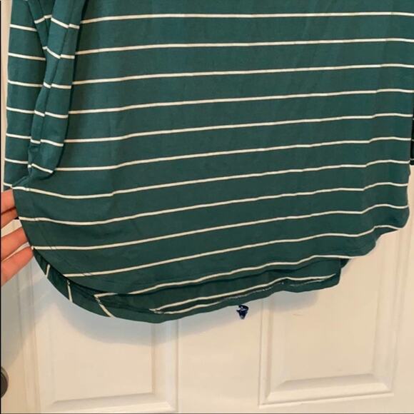 Teal Green & White Striped Old Navy Long Sleeve - Picture 6 of 9